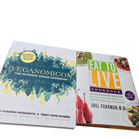 Vegan Cookbook Bundle: Eat to Live & Veganomicon - Picture 1 of 9
